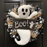 15" Halloween Boo Wreath Decoration